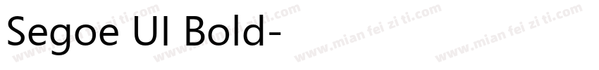 Segoe UI Bold字体转换